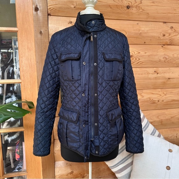 MICHAEL‎ KORS Quilted Black High Neck Women’s Jacket Size 8 - Picture 4 of 14